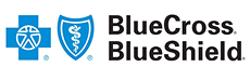 Blue Cross Blue Shield logo. Healthcare insurance provider logo featuring a blue cross, shield, and company name.